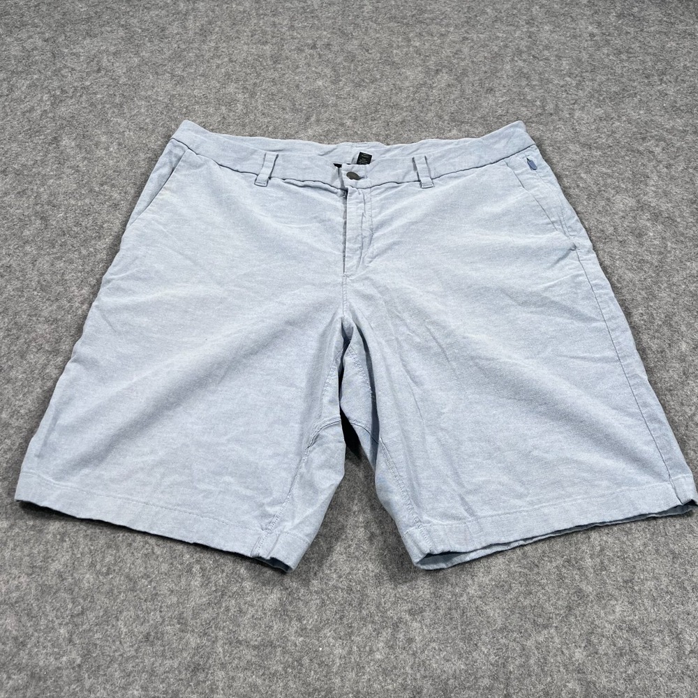 Lululemon Athletica Oasis Dawn Blue Commission Short Qwick Oxford 11" Relaxed 36